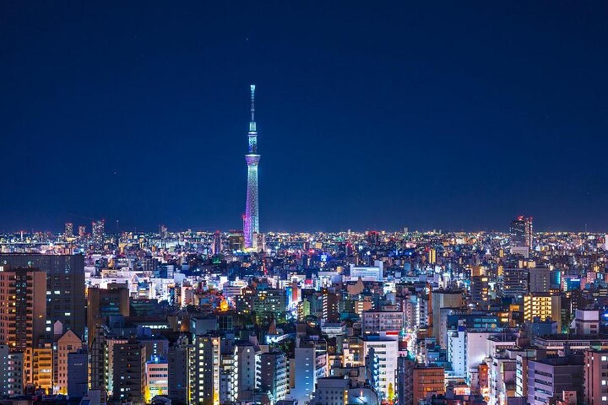 a view of a large city at night