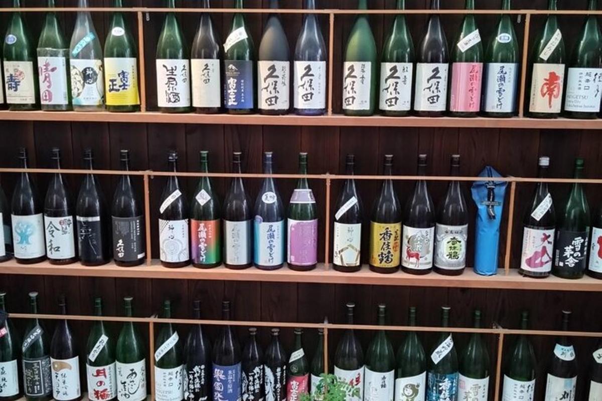 a display of wine bottles in a store
