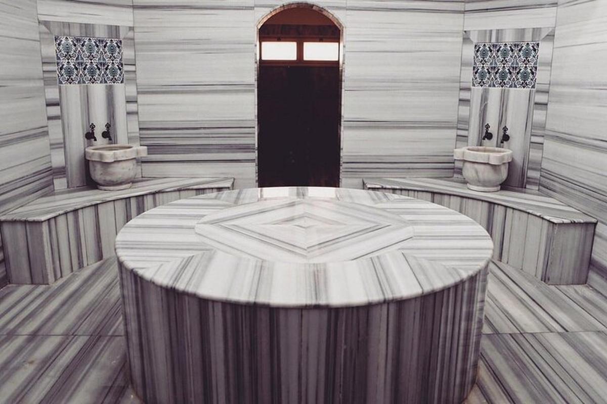 a rendering of a room with a table and a door