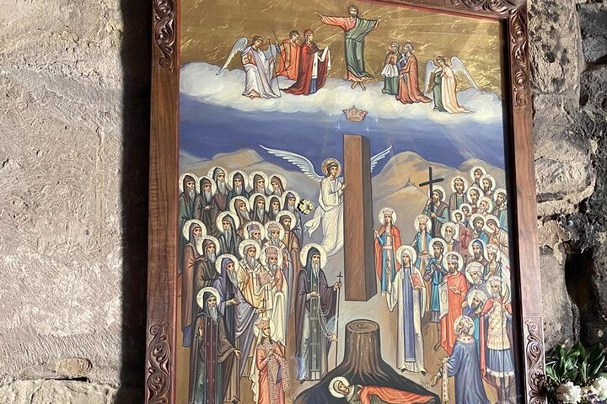 una pintura a la paret d'una pintura d'un quadre