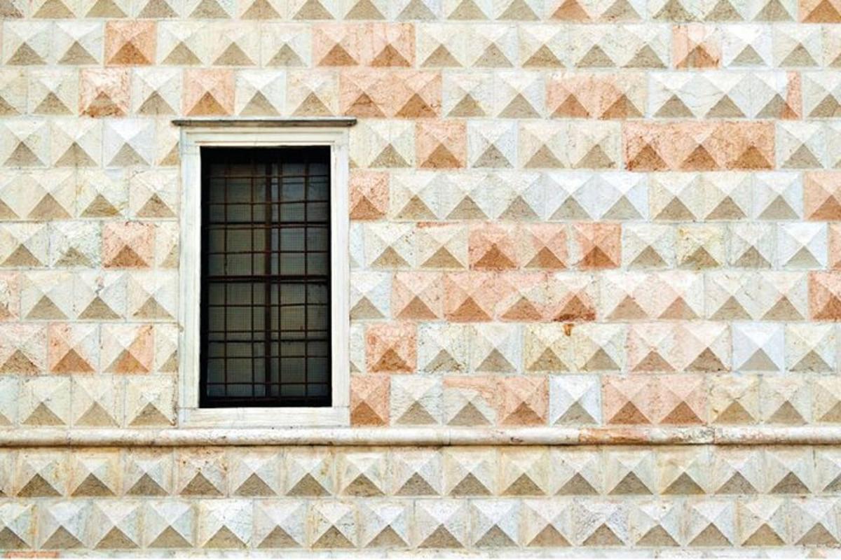 a window on the side of a building