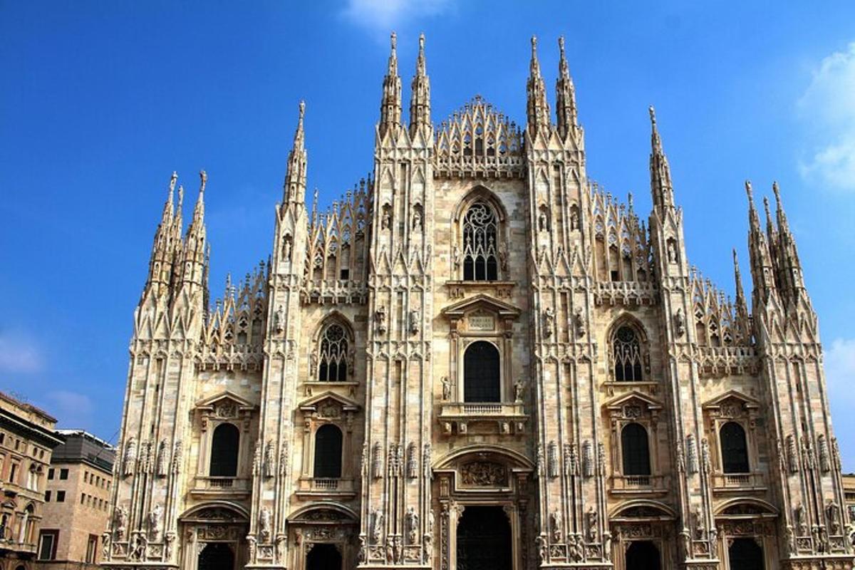 a large cathedral with many spires on top of it