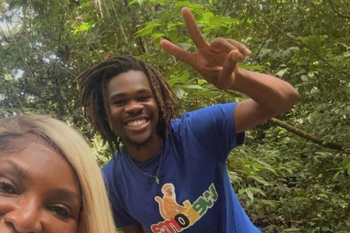 a man and a woman posing for a picture