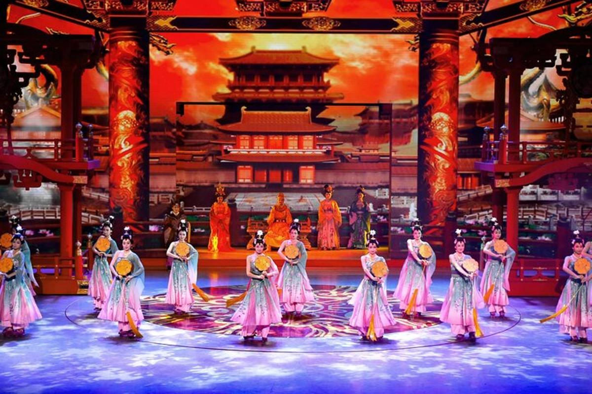 a group of people on the stage in a performance