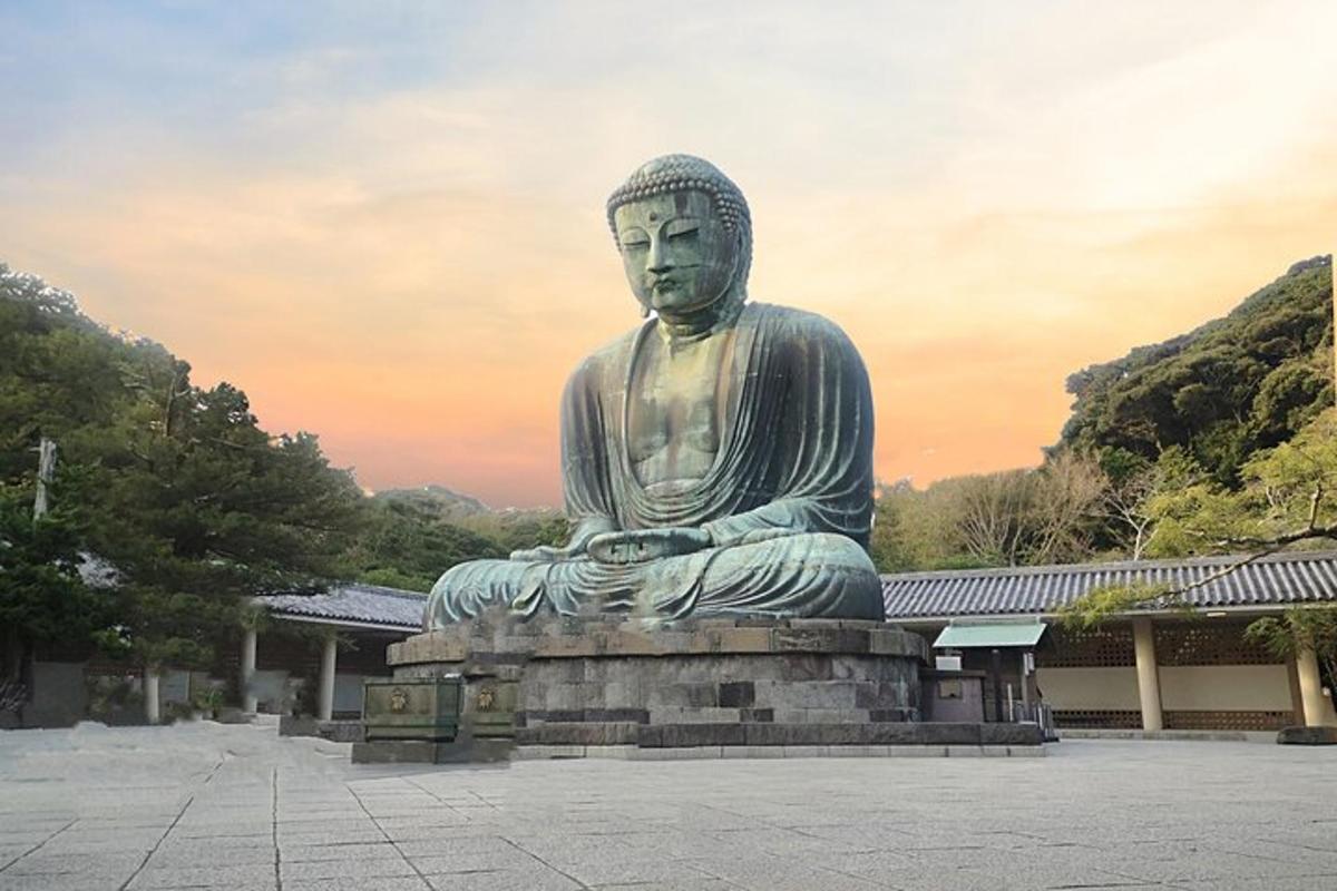 una gran estàtua de Buda en un parc
