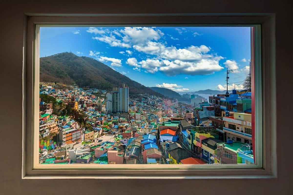 a view of a city from a window