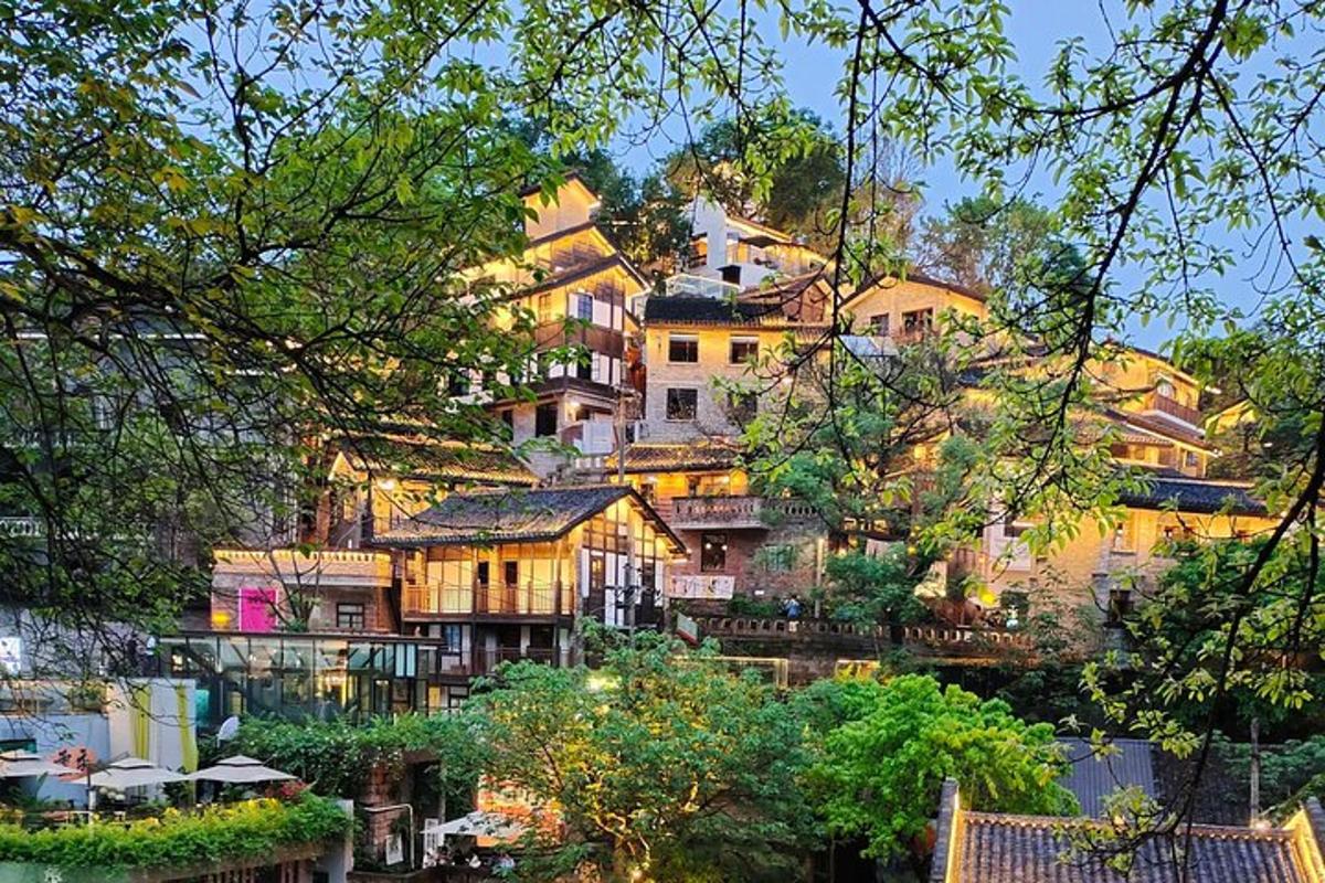 a group of houses on top of a hill