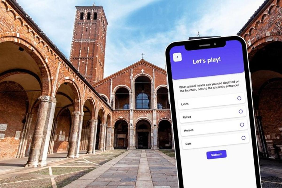 mobilní telefon před budovou s hodinovou věží