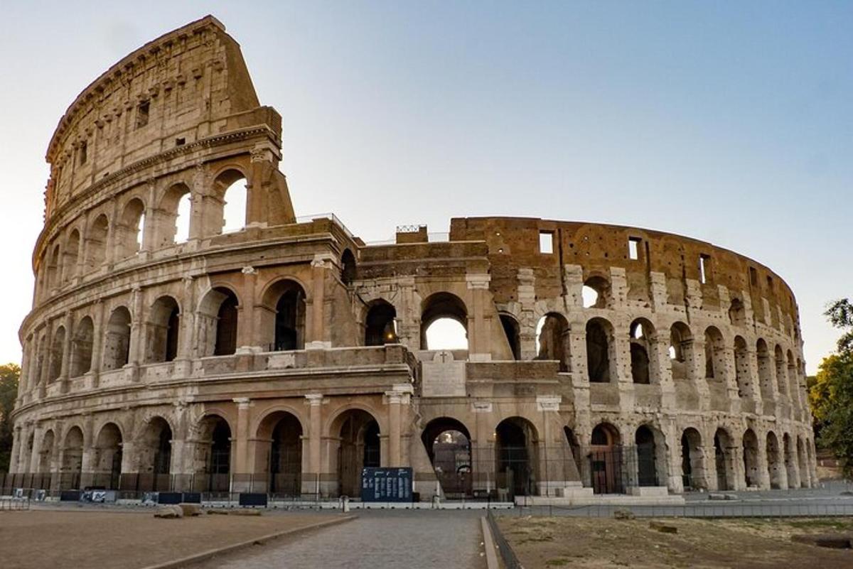 a large amphitheater with a large building