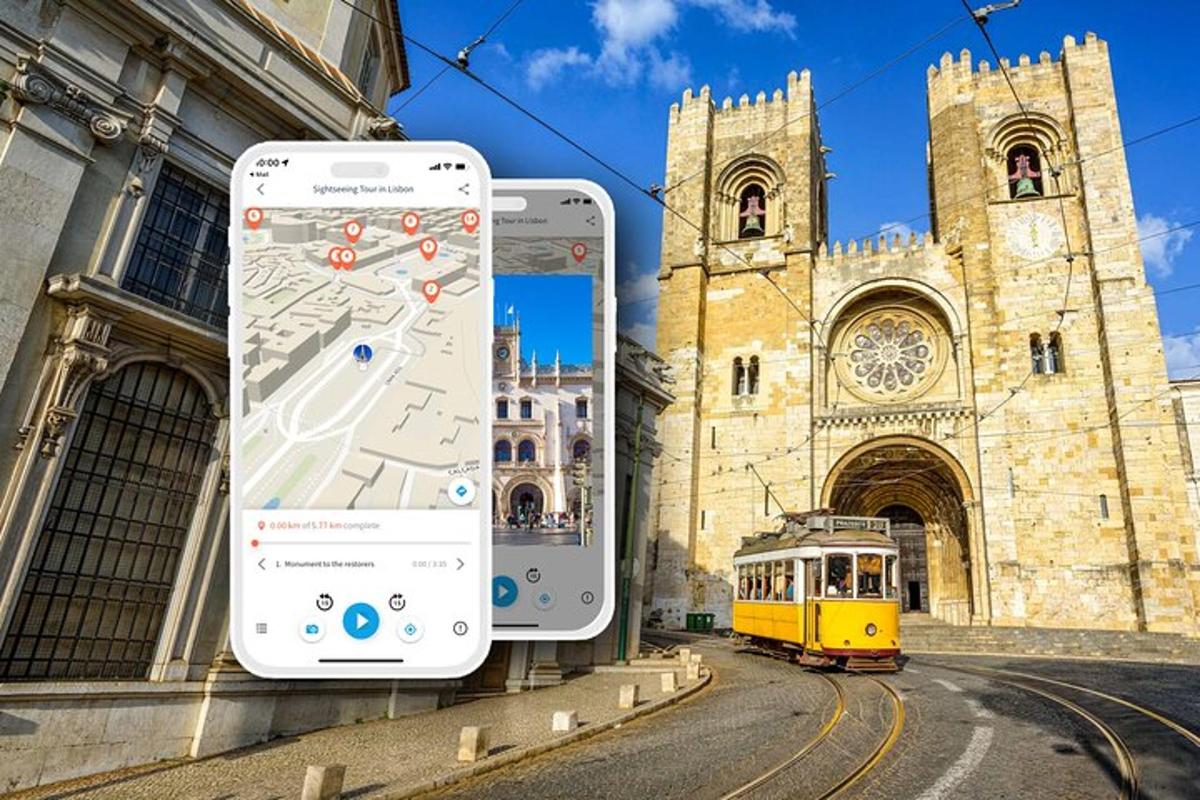 un iPhone che mostra una mappa davanti a un edificio