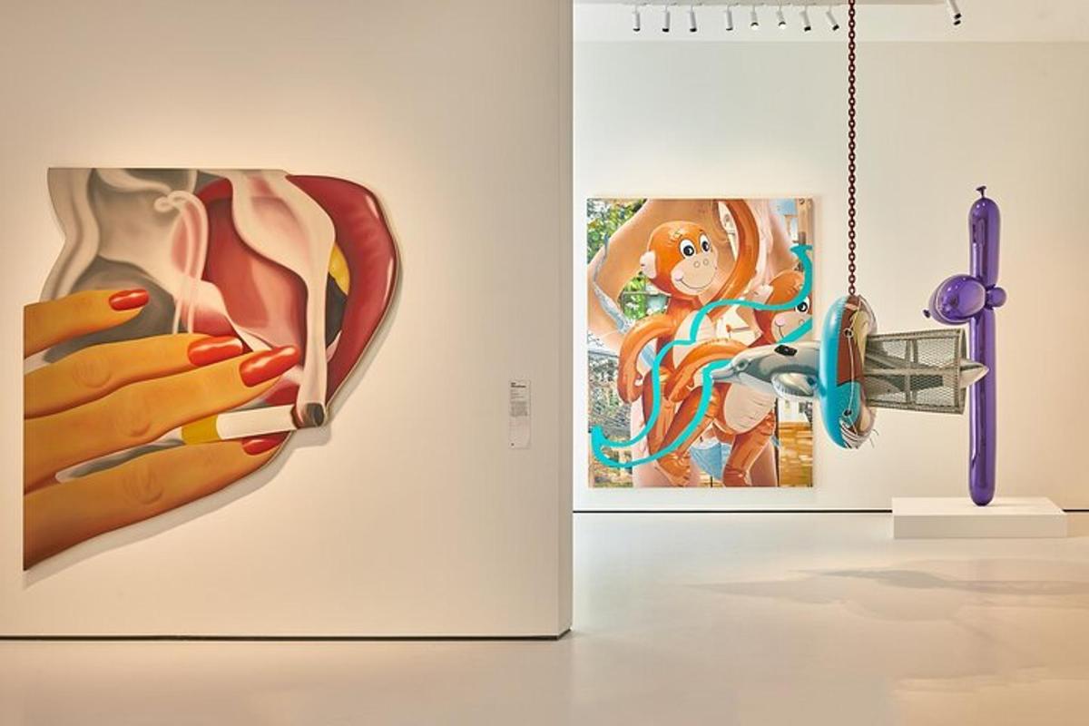 two paintings of a hand and a painting of a woman
