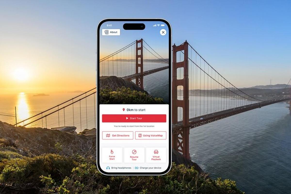 telefon bimbit dengan pemandangan jambatan
