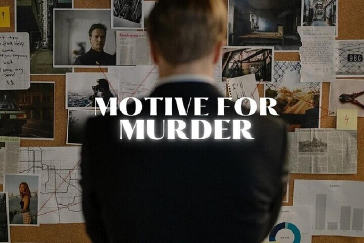 a man standing in front of a notice for murder shirt