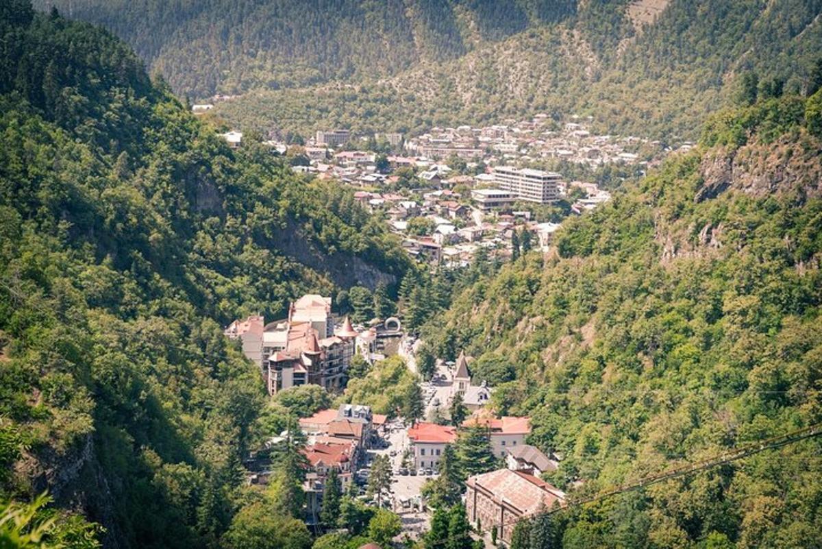 a town in the middle of a mountain