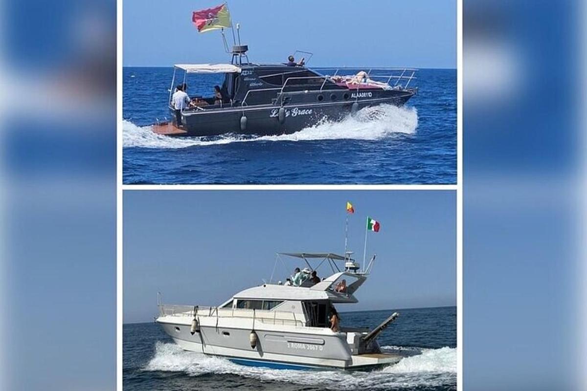 две слике чамца у води