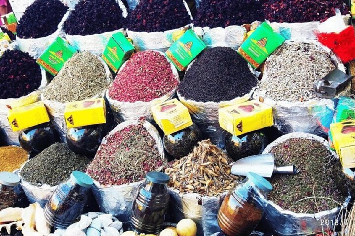 a display of different types of spices and other ingredients