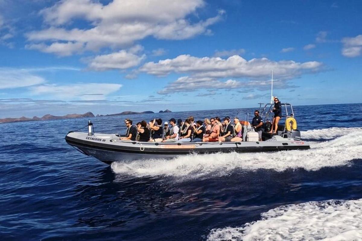 a group of people on a boat in the water