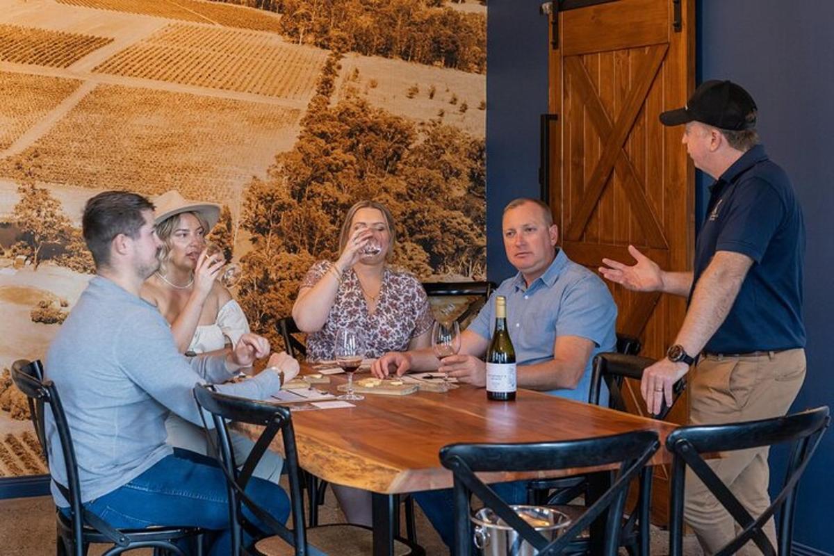 a group of people sitting around a table