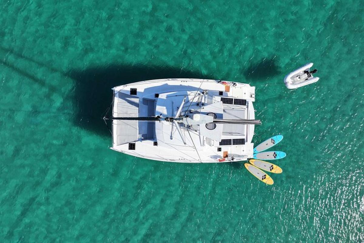 a boat in the middle of the water