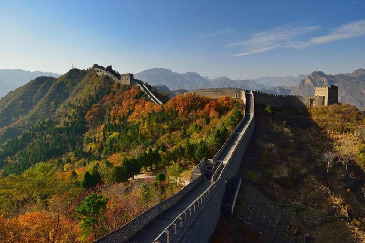 a view of the great wall of china