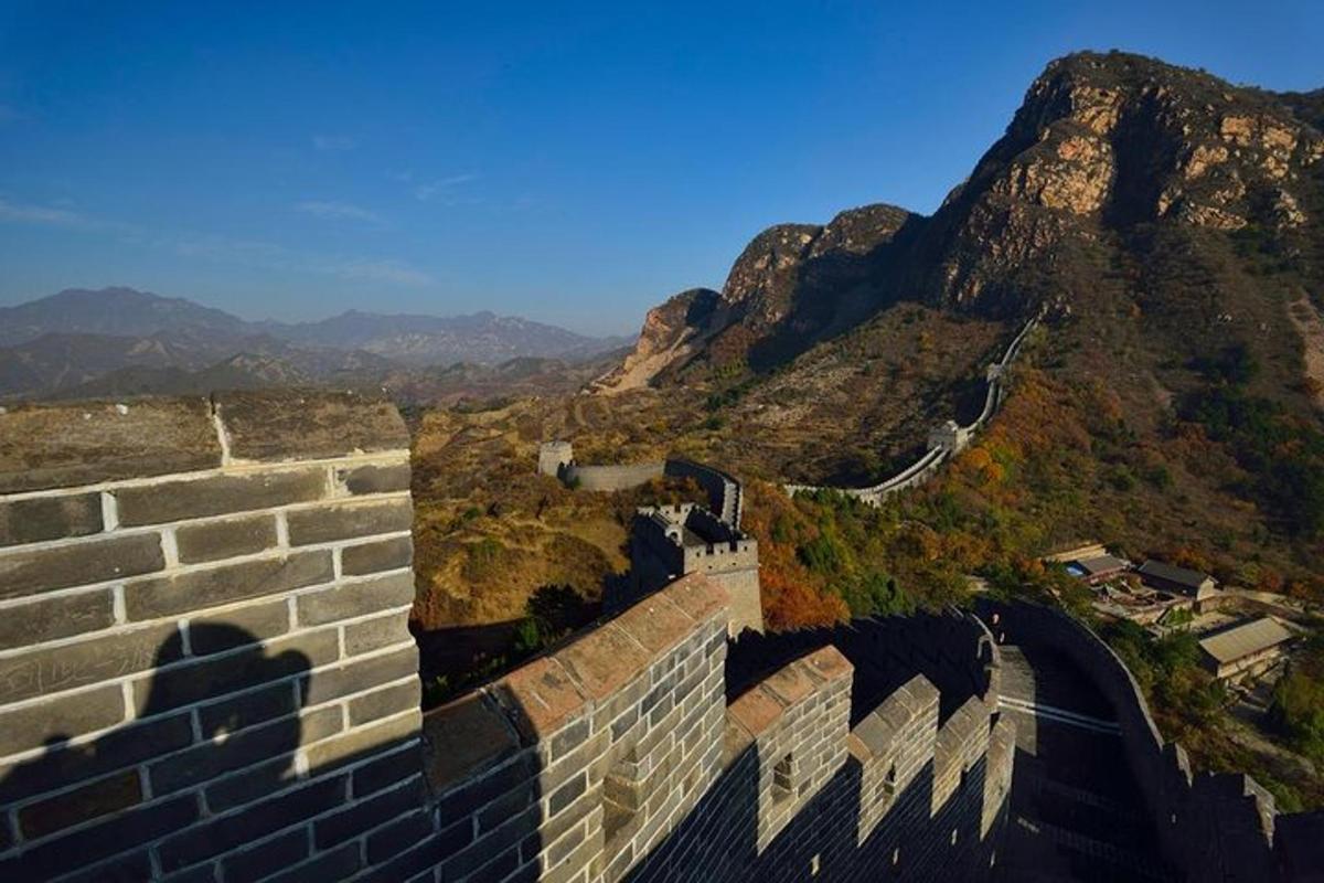 a view of the great wall of china