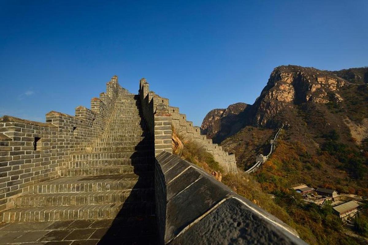 a view of the great wall of china