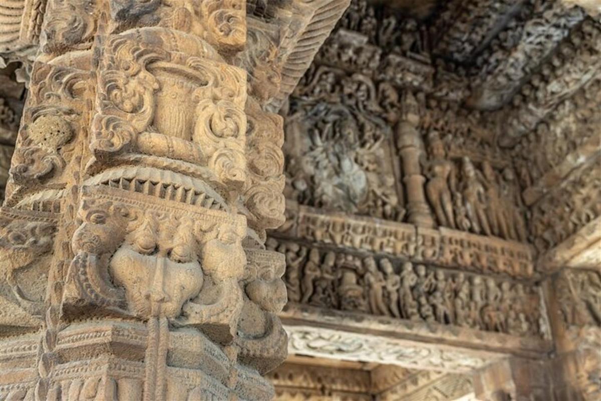 a building with intricate carvings on the side of it
