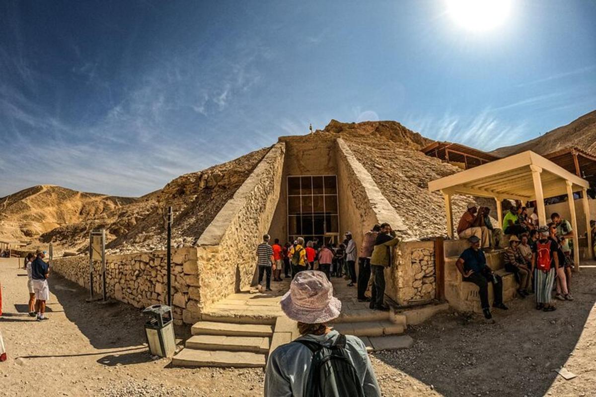 a group of people standing outside of a building
