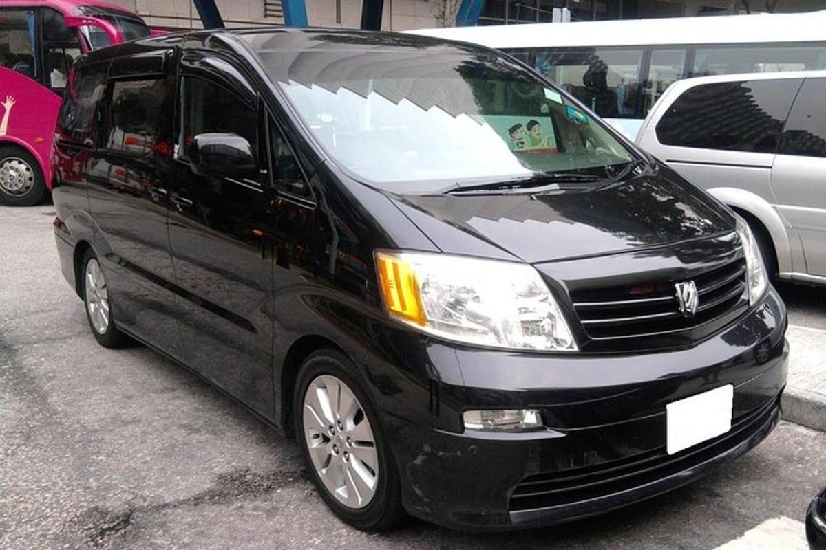 a black van parked in a parking lot