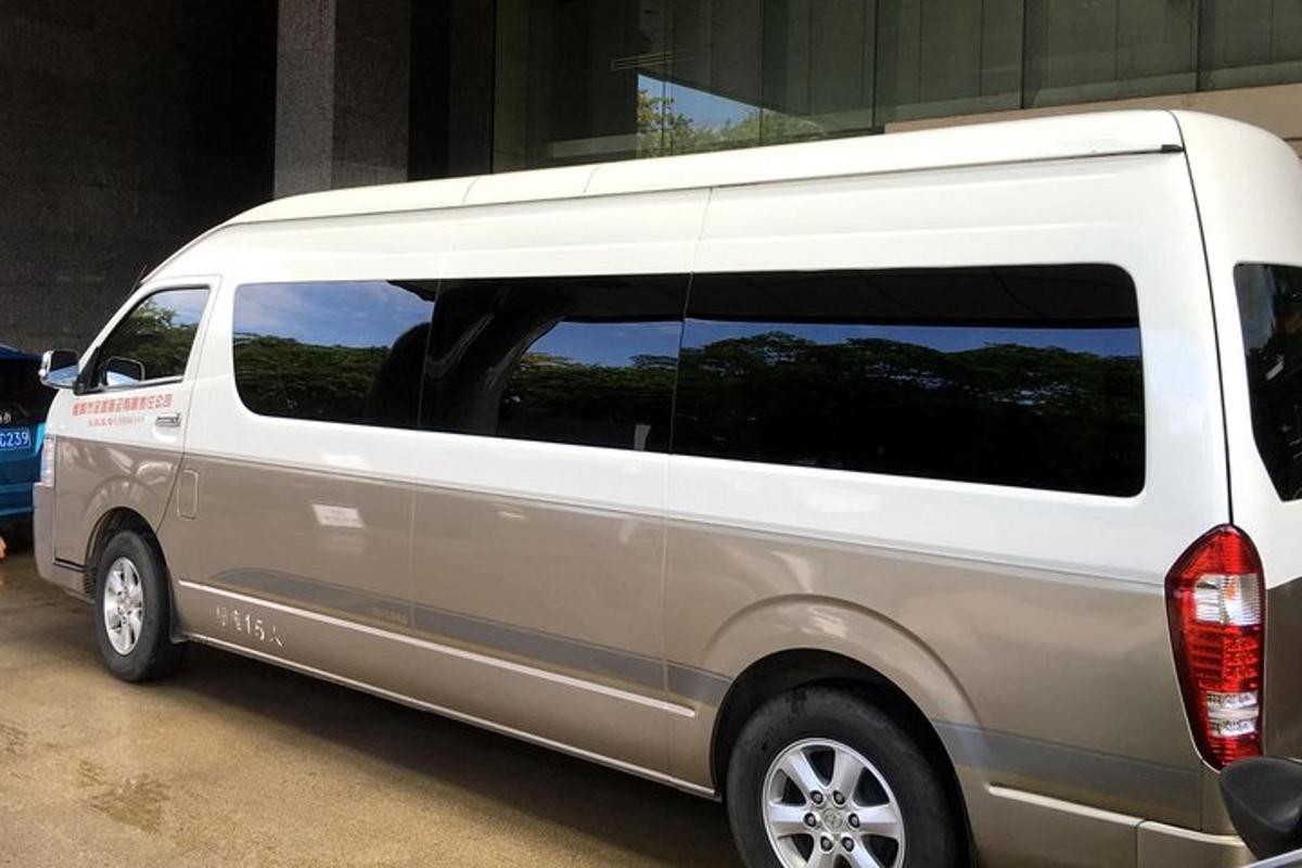 a white van parked in a parking lot