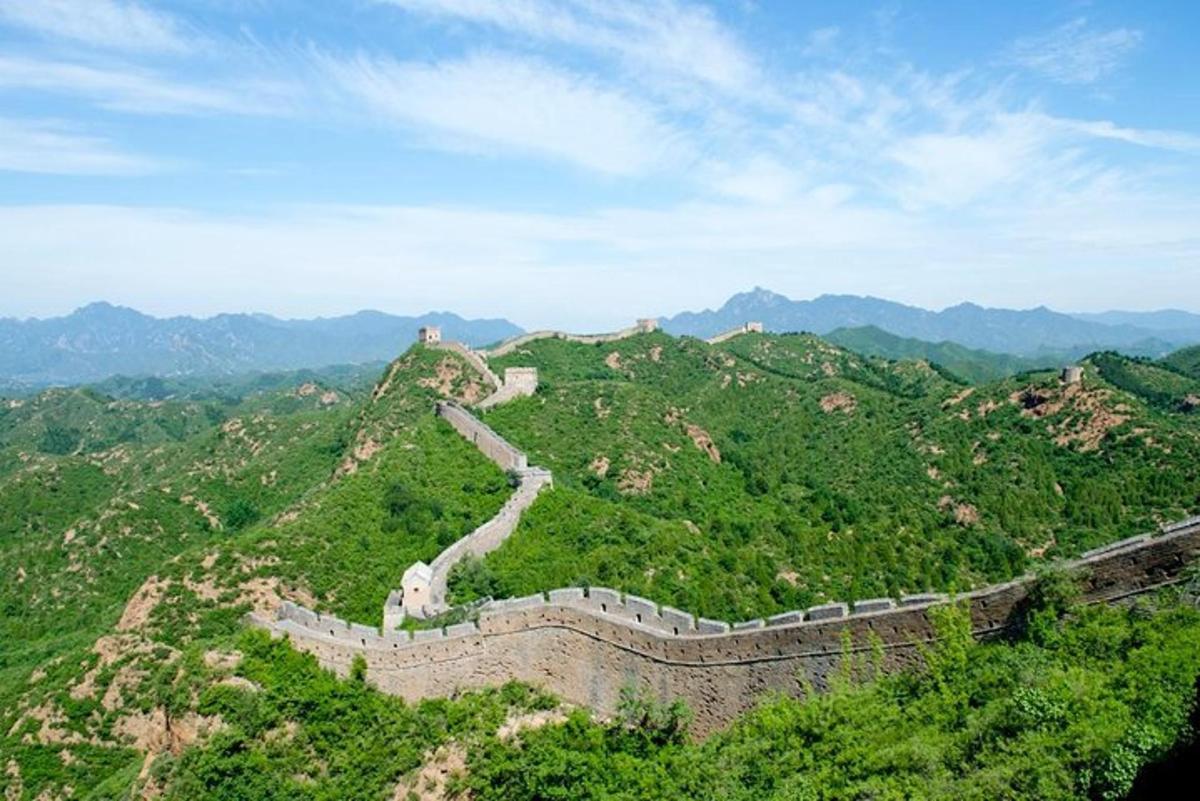 a view of the great wall of china