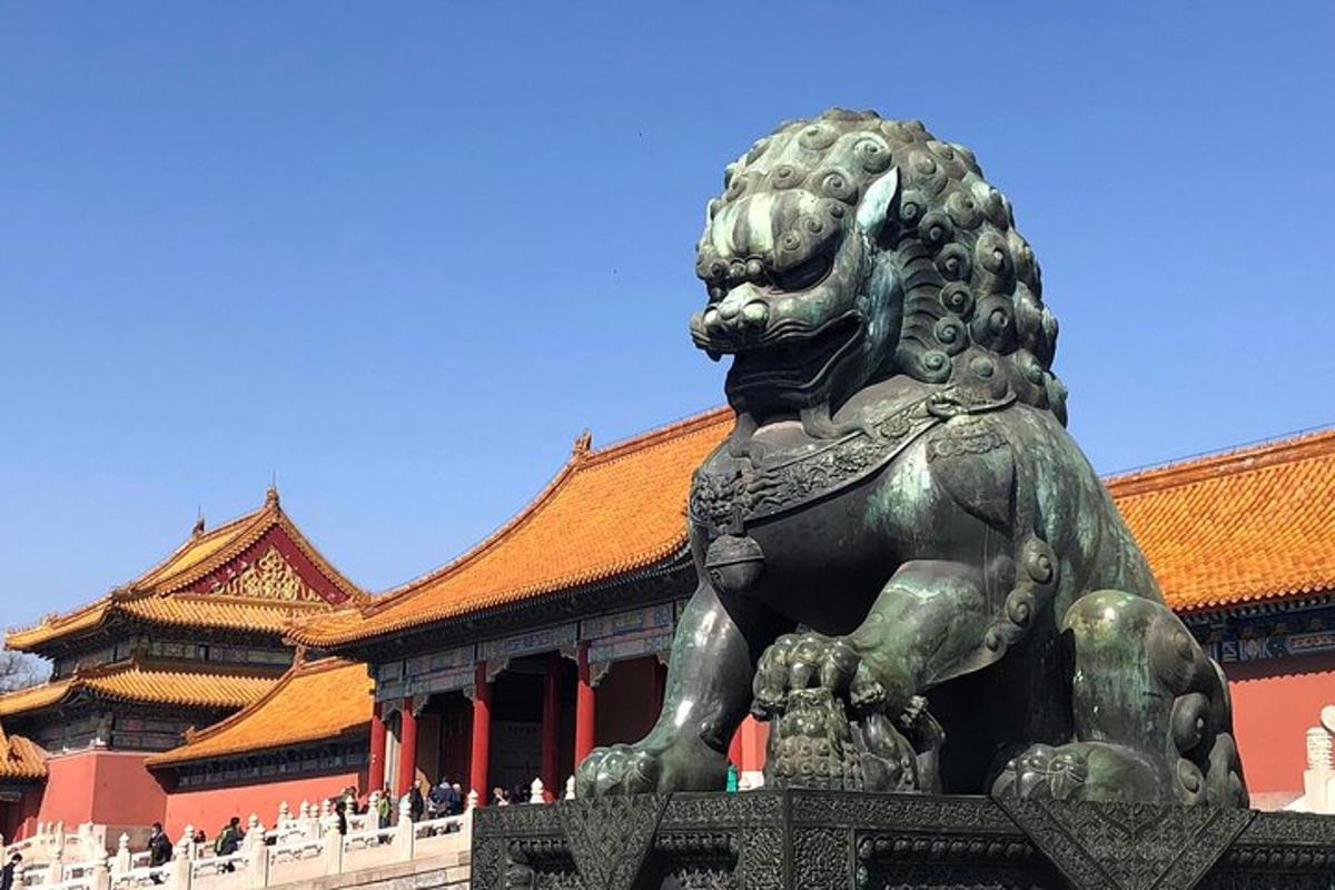 a large statue in front of a building