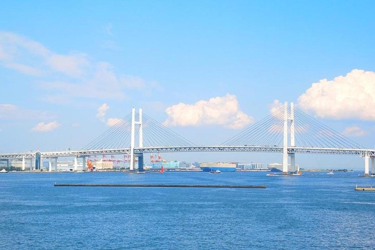 一座横跨水面的白色大桥