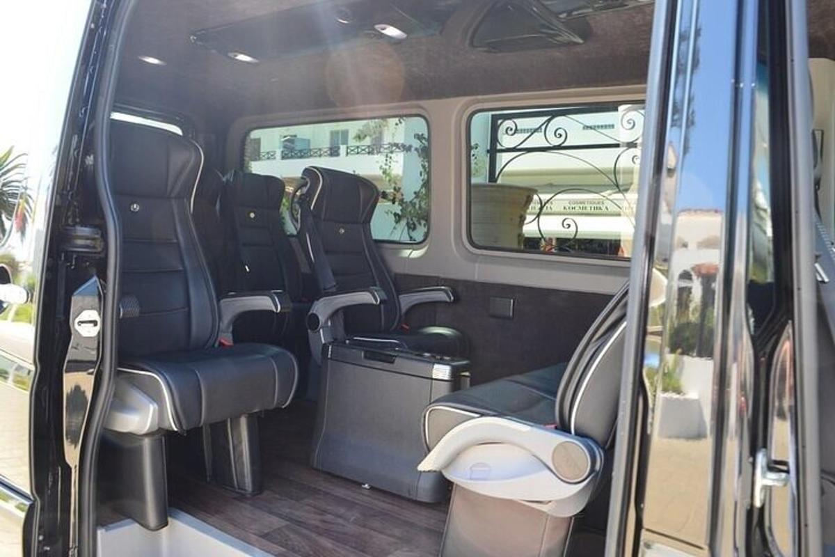 a van with its door open with the back seatservation