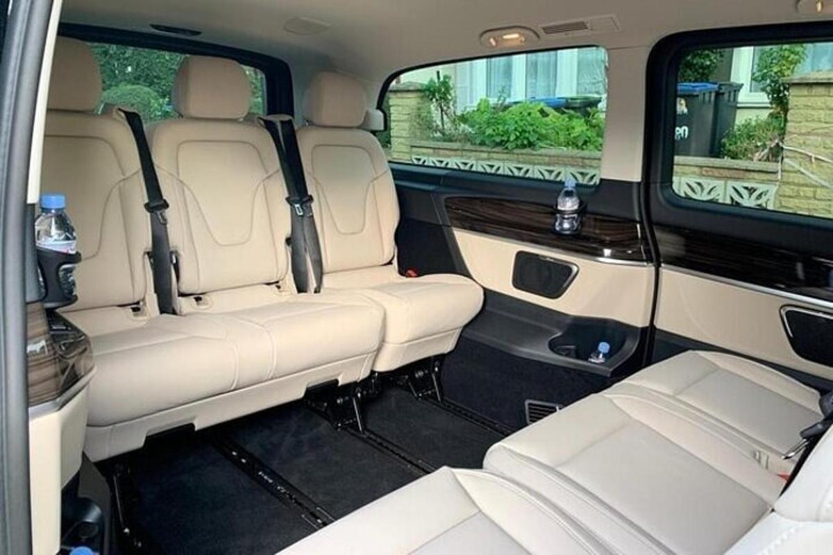a view of the back seats of a minivan