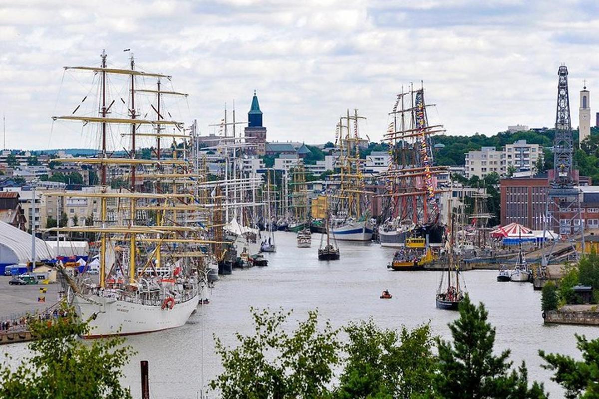 a bunch of boats are docked in a harbor