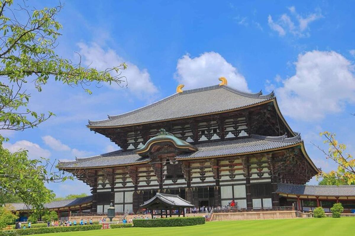 un grande edificio con un tetto in un parco
