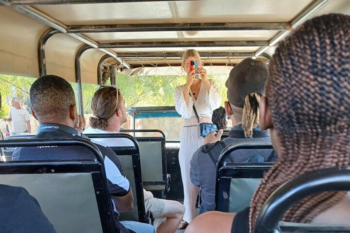 žena mluvící po mobilu v autobuse