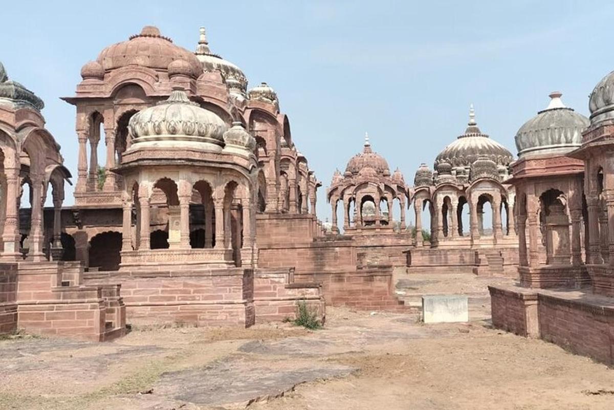a large building with domes on top of it