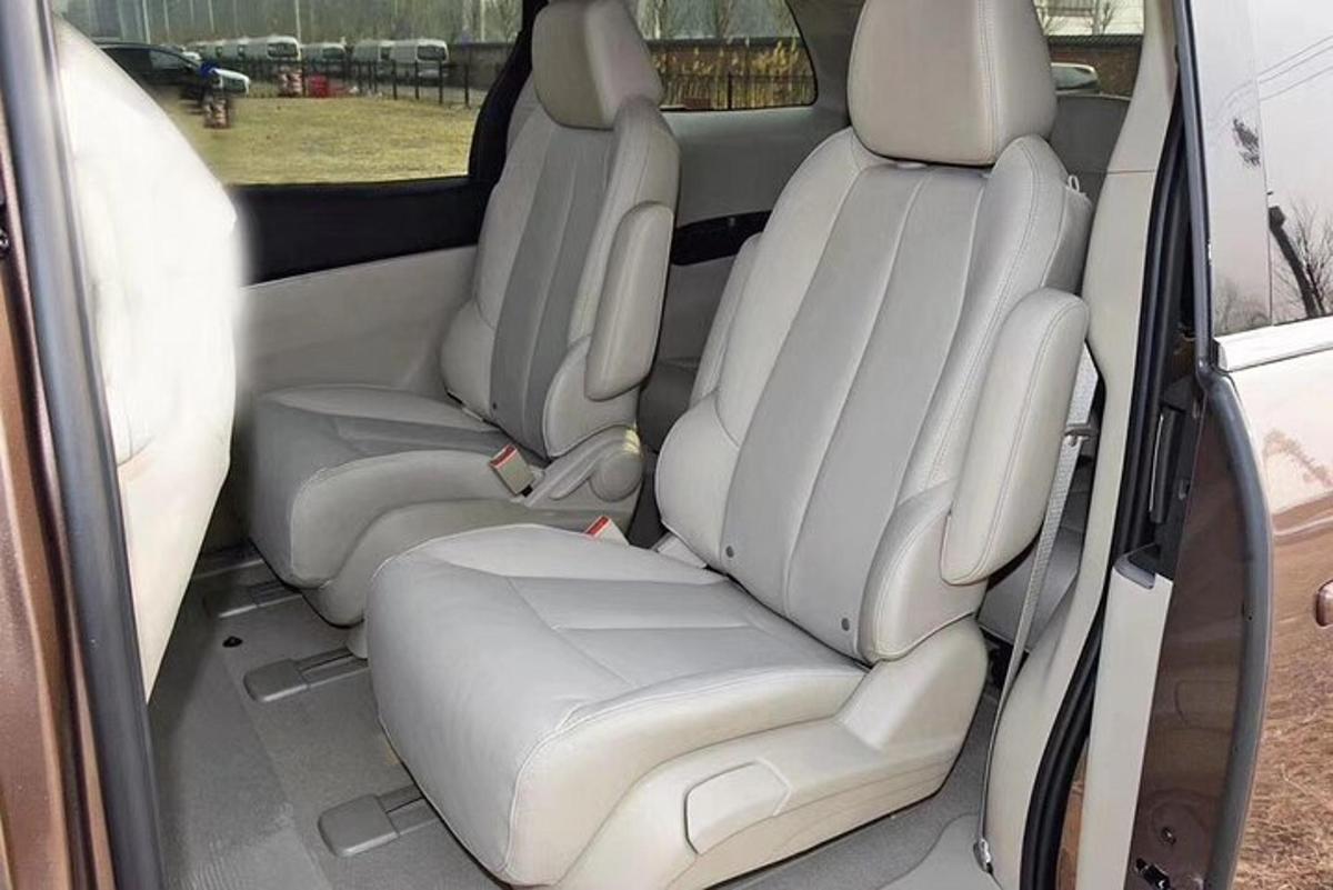 a row of seats in the back of a car