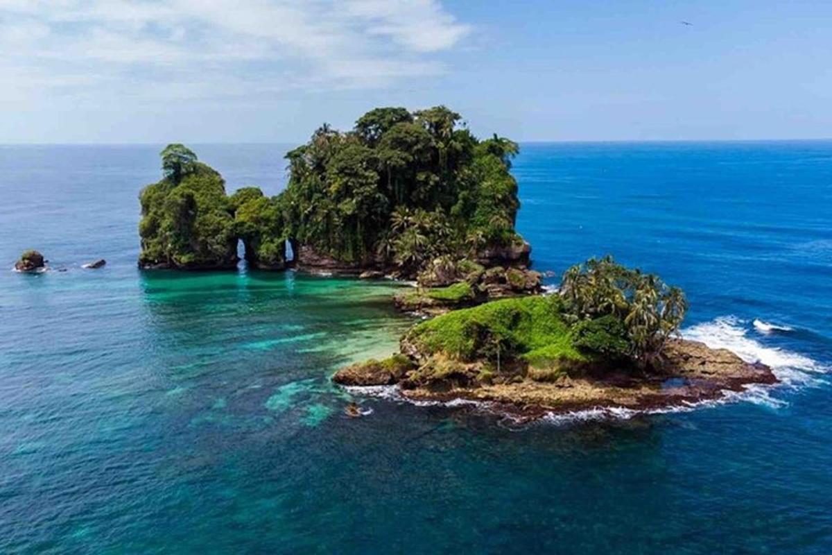 an island in the middle of the ocean