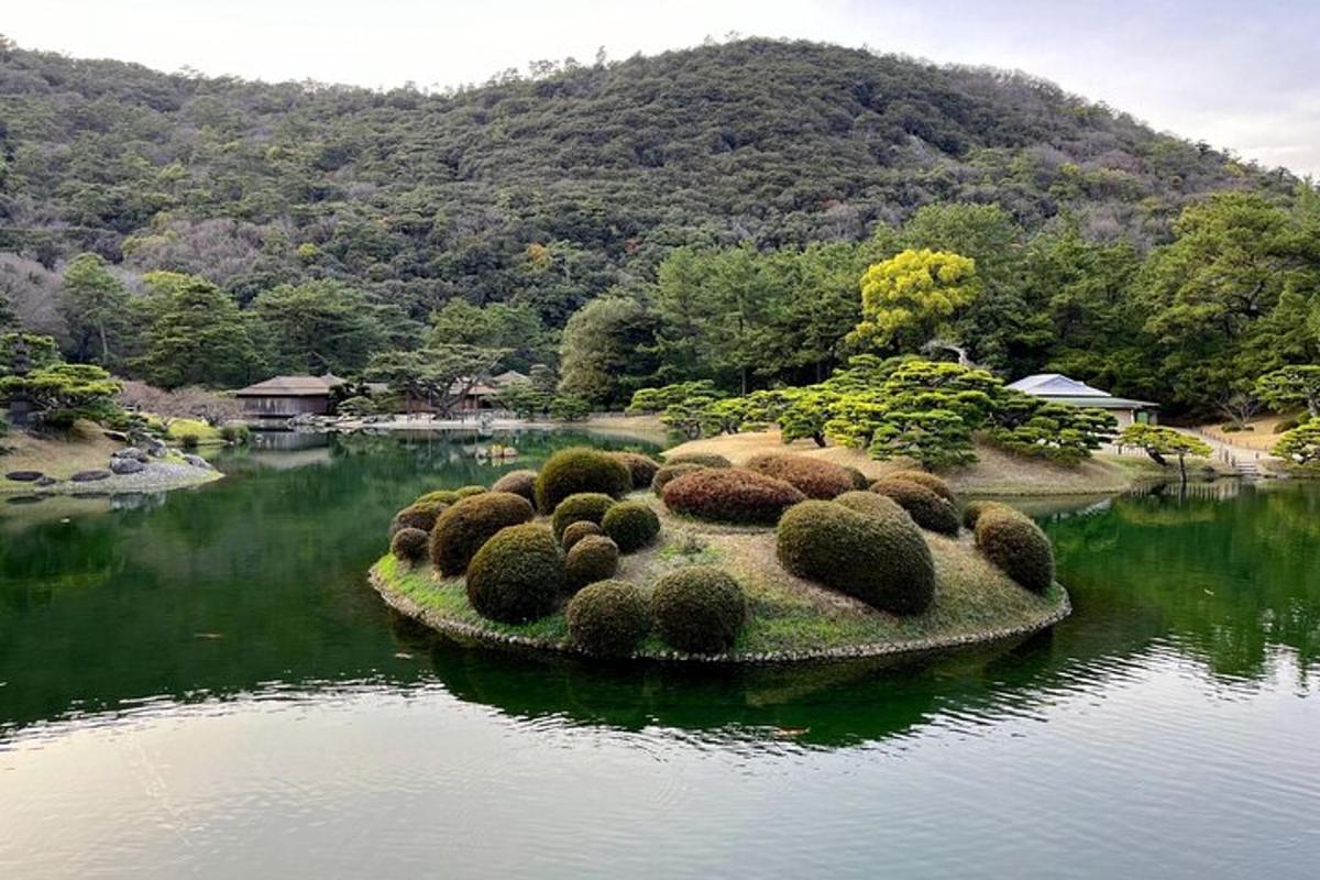 a small island in the middle of a body of water