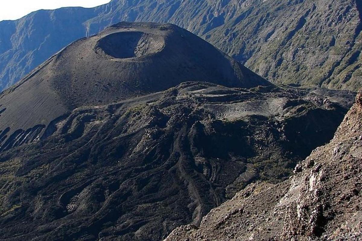 a mountain with a hole in the side of it