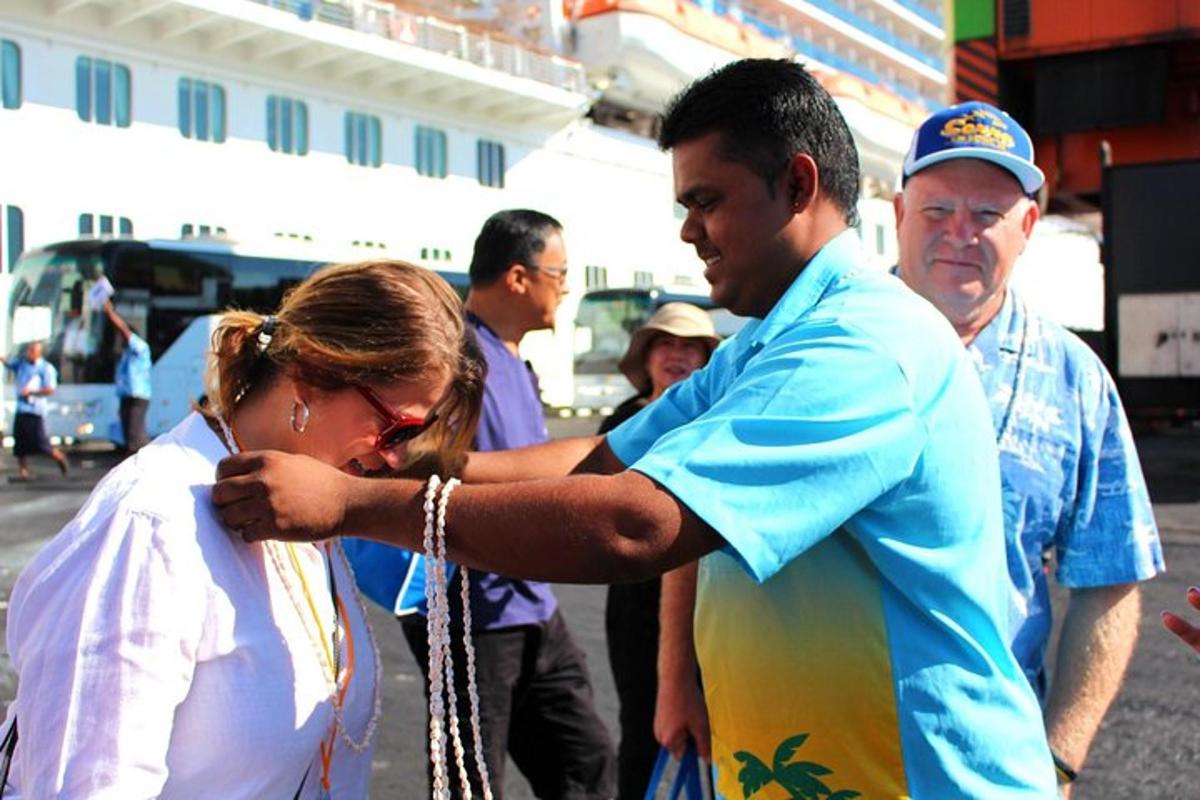 a man helping a woman with a rope