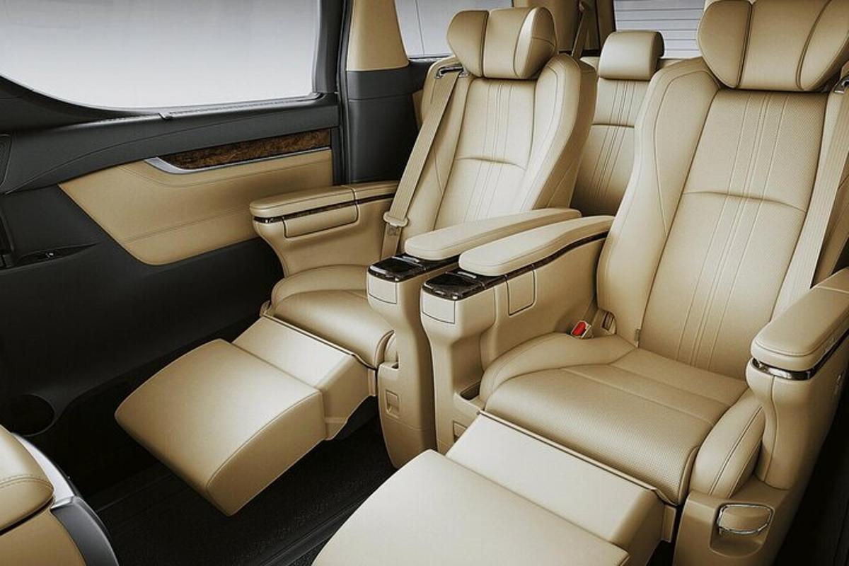 a view of the back seats of a car