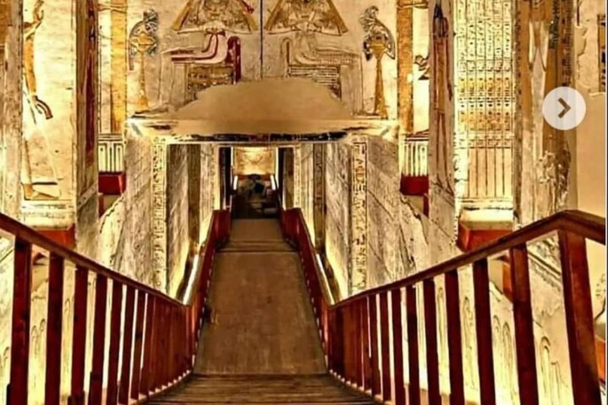 a hallway with a staircase in a building