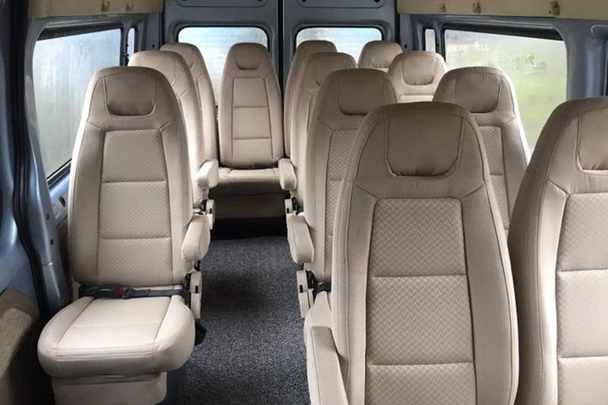 a view of the back seats of a van