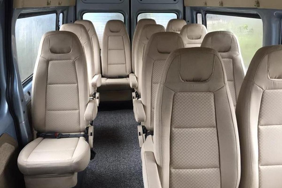 a view of the back seats of a van