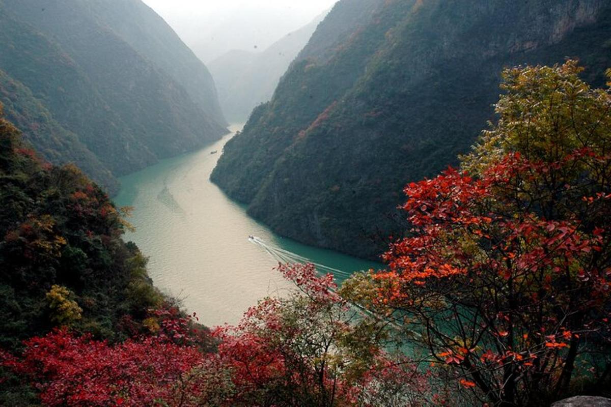 a view of a river in the middle of a valley