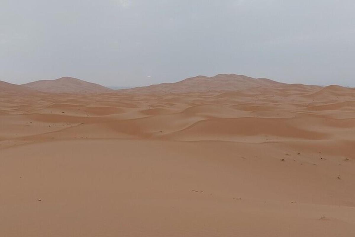 egy homokdűne a sivatagban, hegyekkel a háttérben